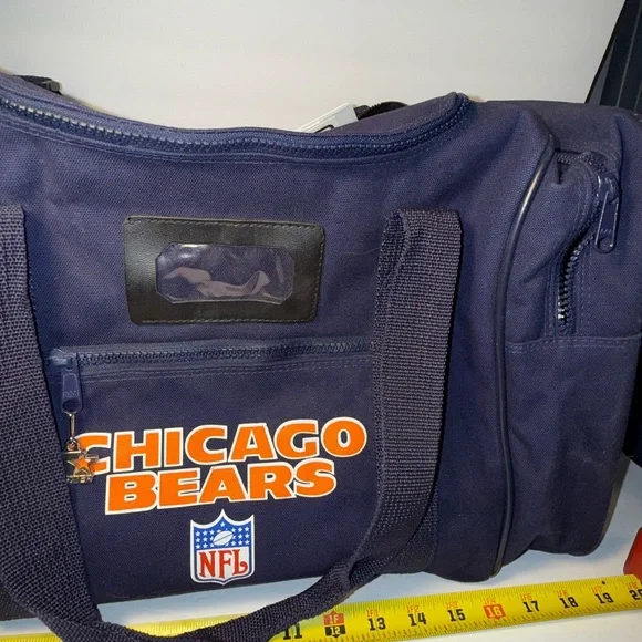 Vintage Chicago Bears Duffle Bag Navy NFL Football Starter 90s Travel Gym Sports - Picture 11 of 11